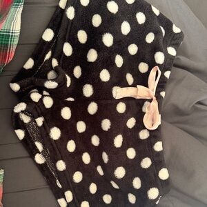 Cozy Black and White Polka Dot Pajama Shorts
